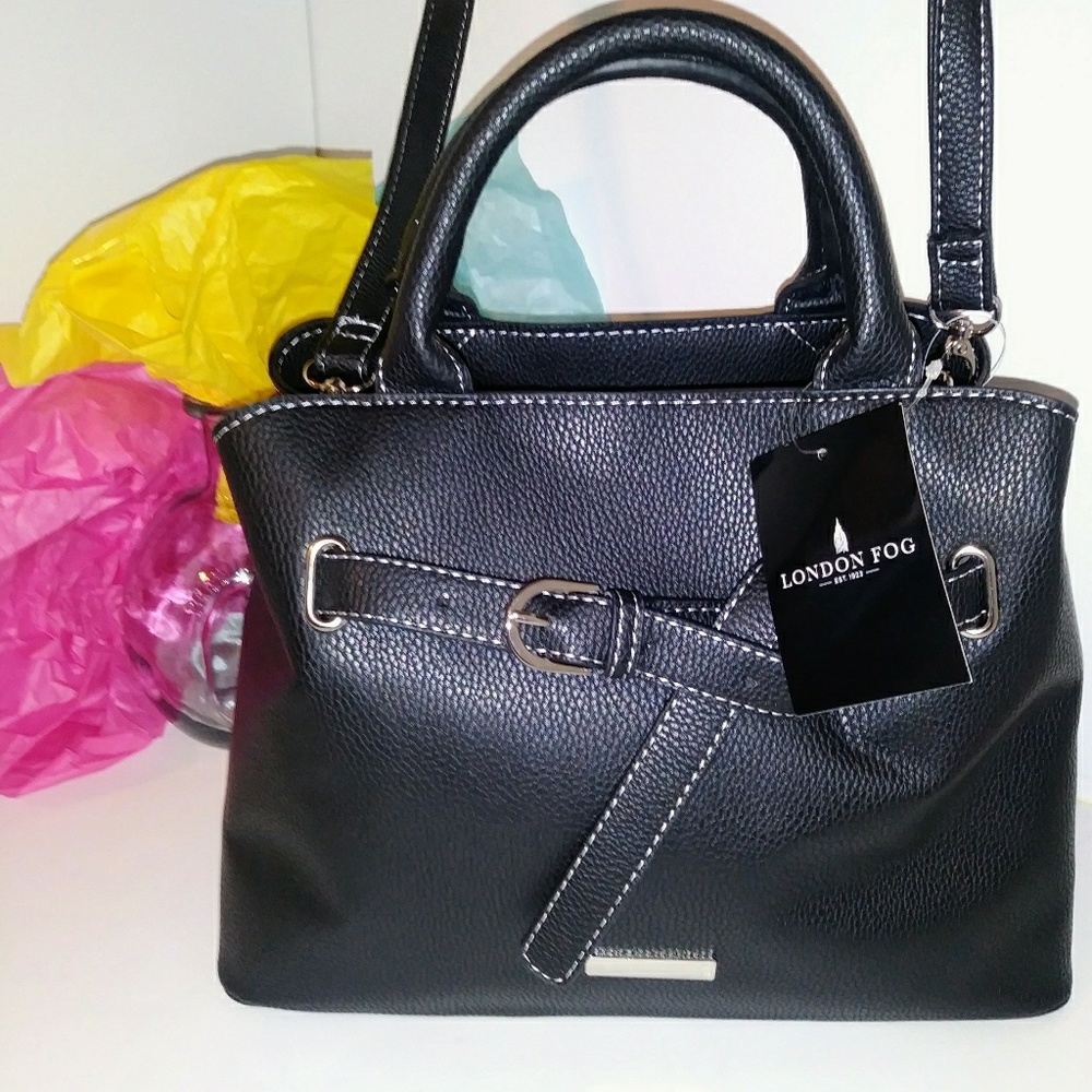 NWT- London Fog black handbag